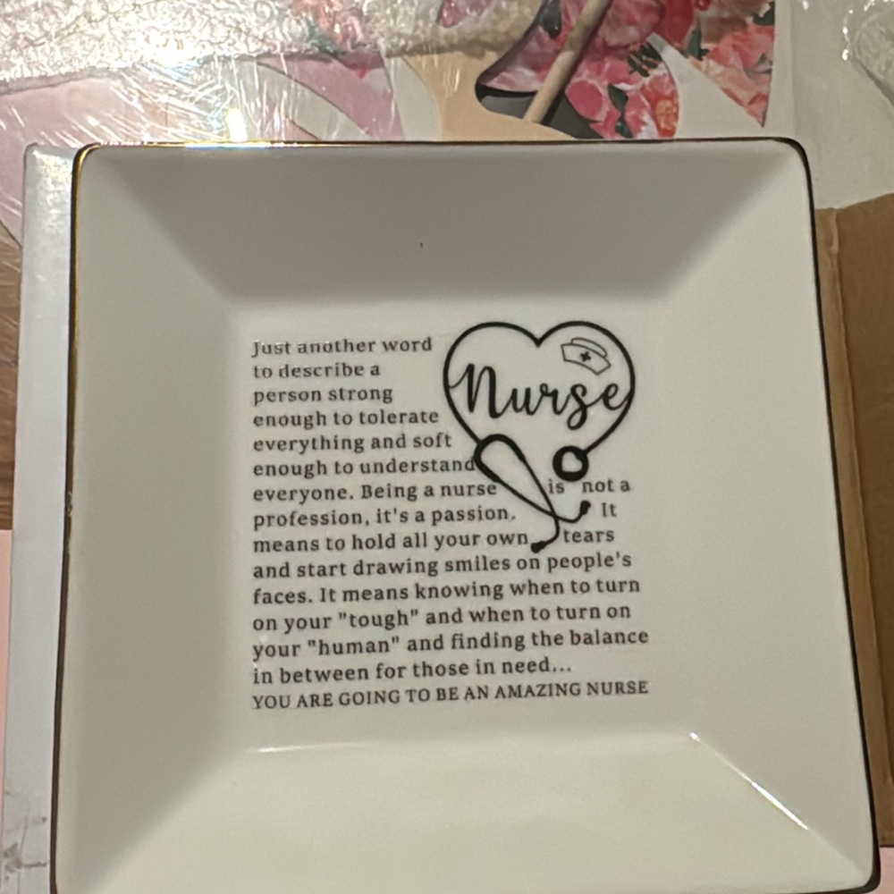 Inspirational Nurse Ceramic Plate - White